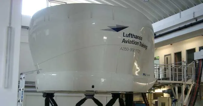 Moderner A350 Flugsimulator in München